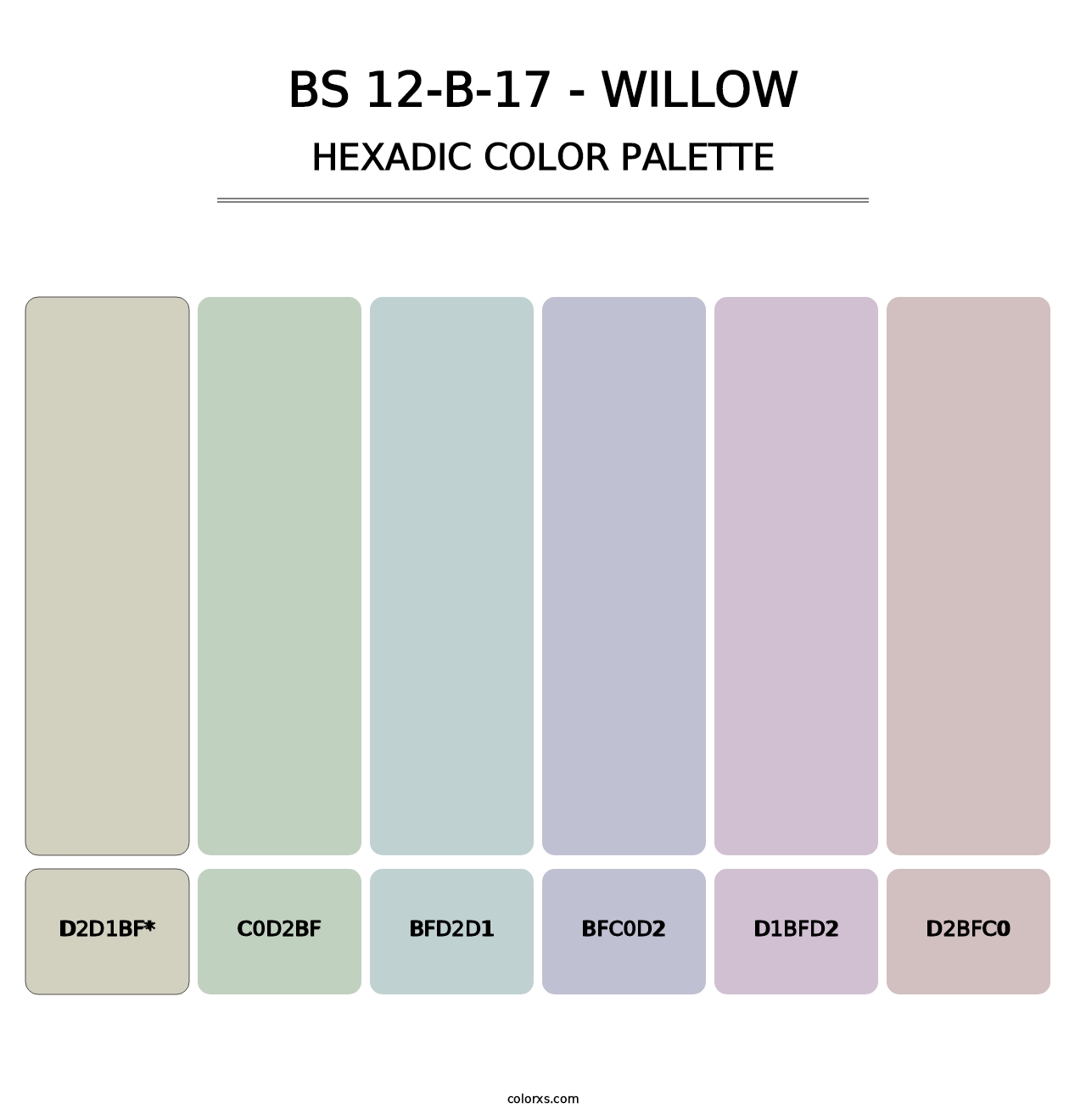 BS 12-B-17 - Willow - Hexadic Color Palette