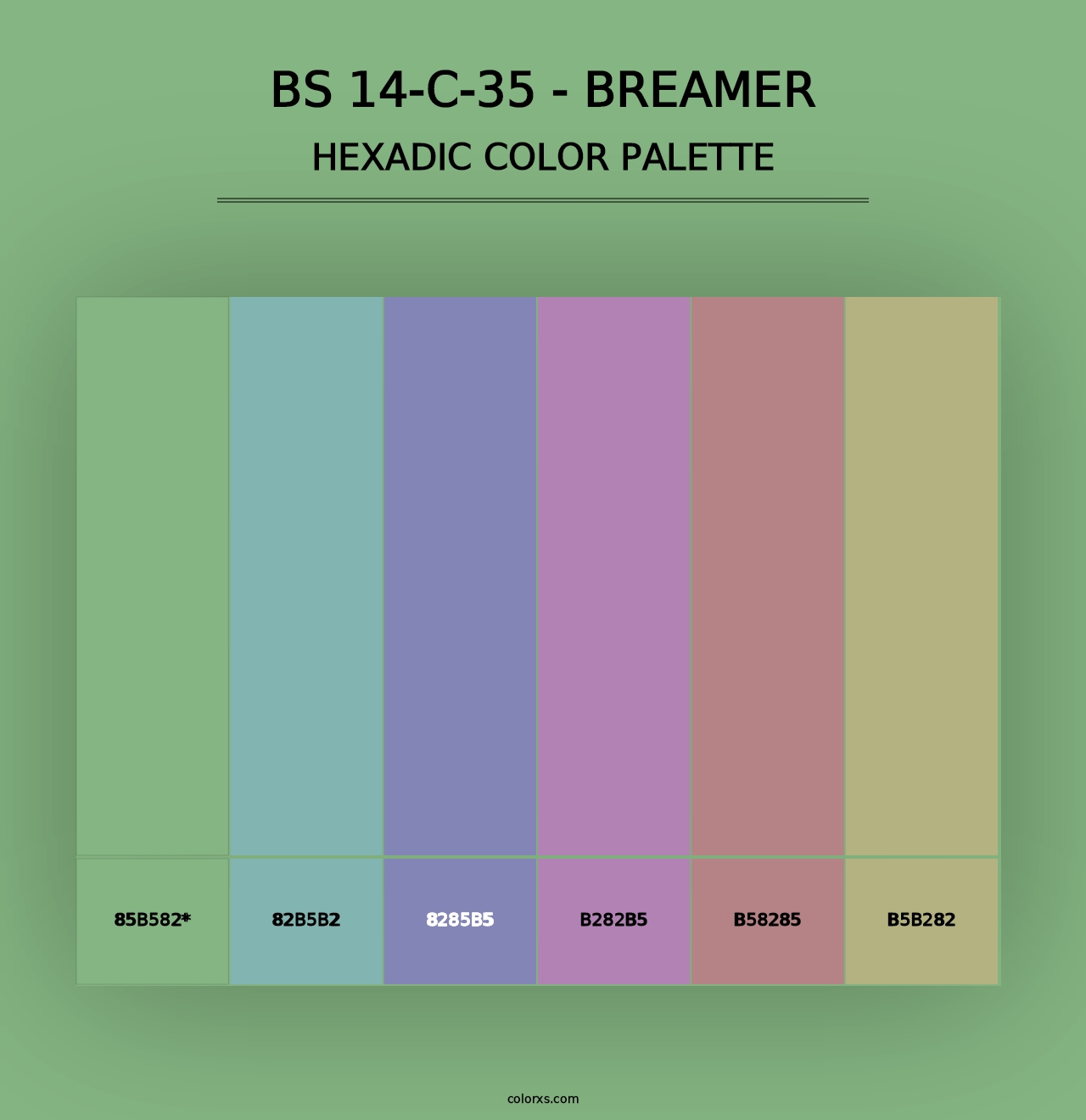 BS 14-C-35 - Breamer - Hexadic Color Palette