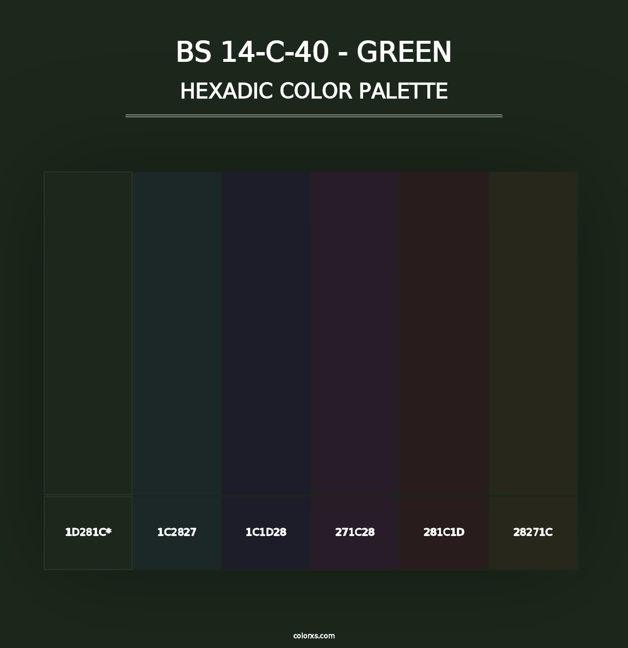 BS 14-C-40 - Green - Hexadic Color Palette