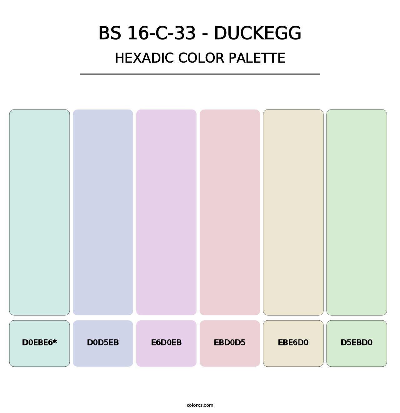 BS 16-C-33 - Duckegg - Hexadic Color Palette