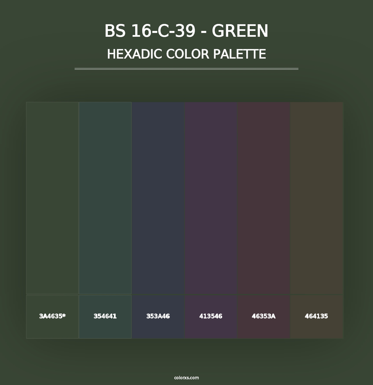 BS 16-C-39 - Green - Hexadic Color Palette