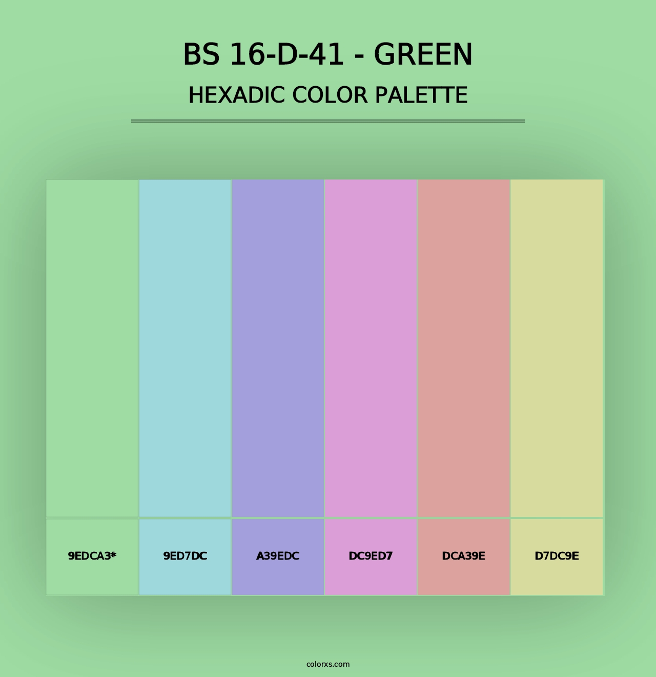 BS 16-D-41 - Green - Hexadic Color Palette