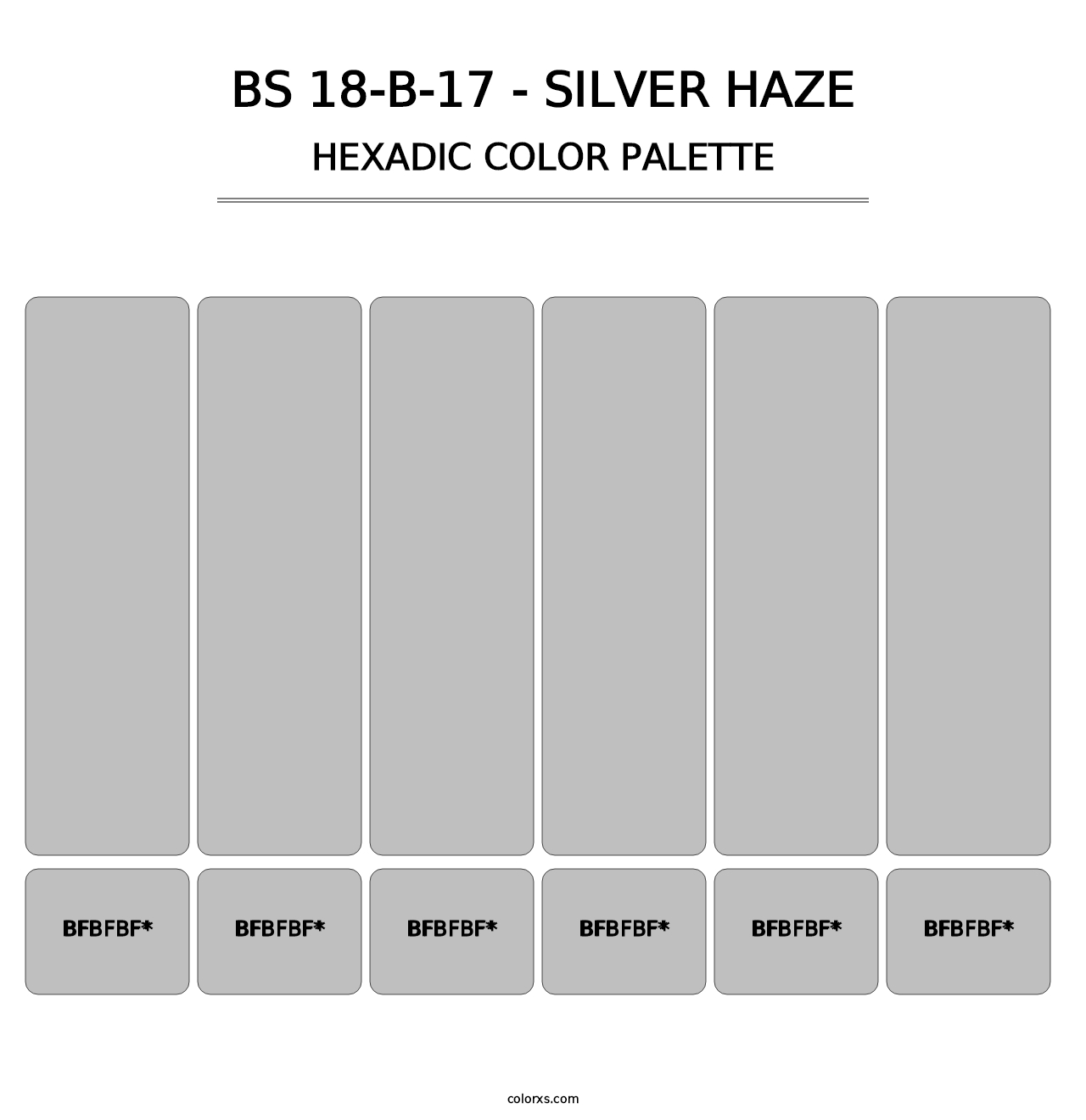 BS 18-B-17 - Silver Haze - Hexadic Color Palette