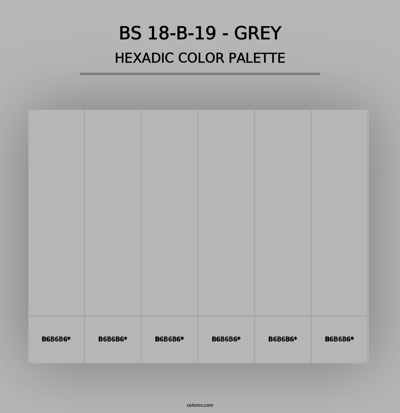 BS 18-B-19 - Grey - Hexadic Color Palette