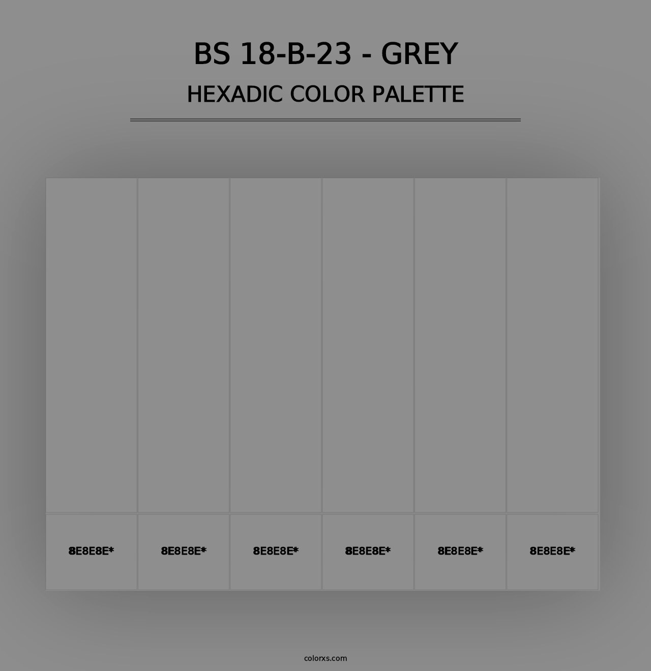 BS 18-B-23 - Grey - Hexadic Color Palette