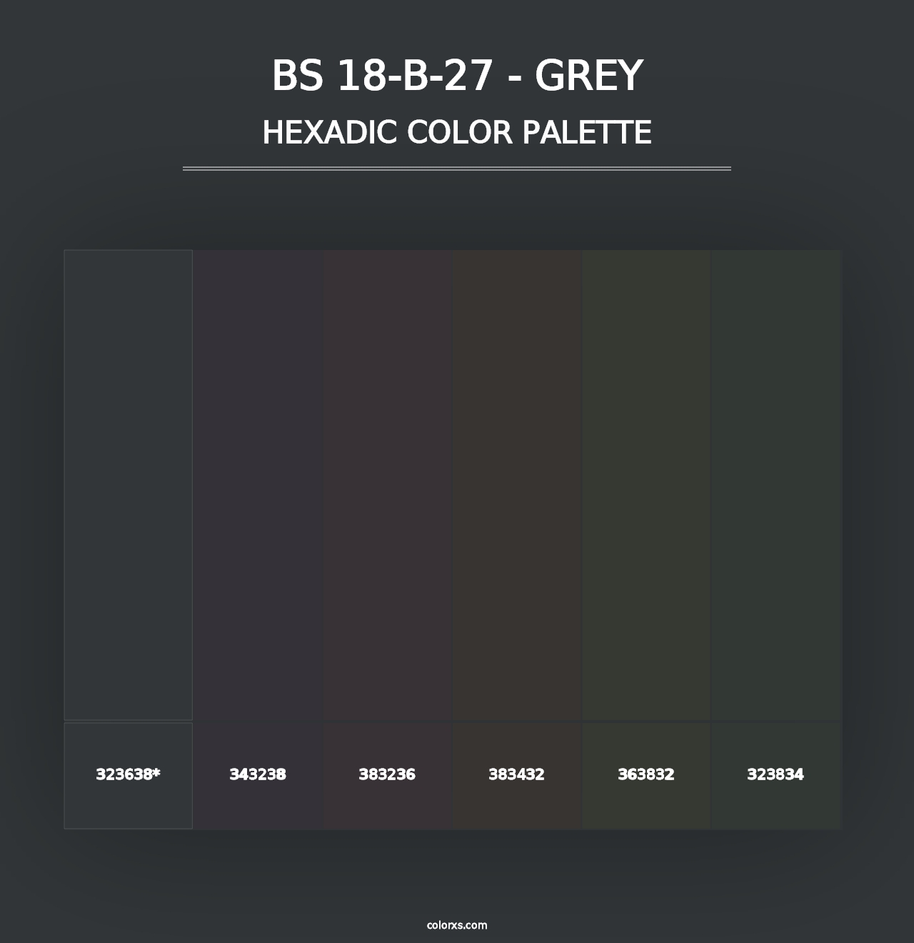 BS 18-B-27 - Grey - Hexadic Color Palette