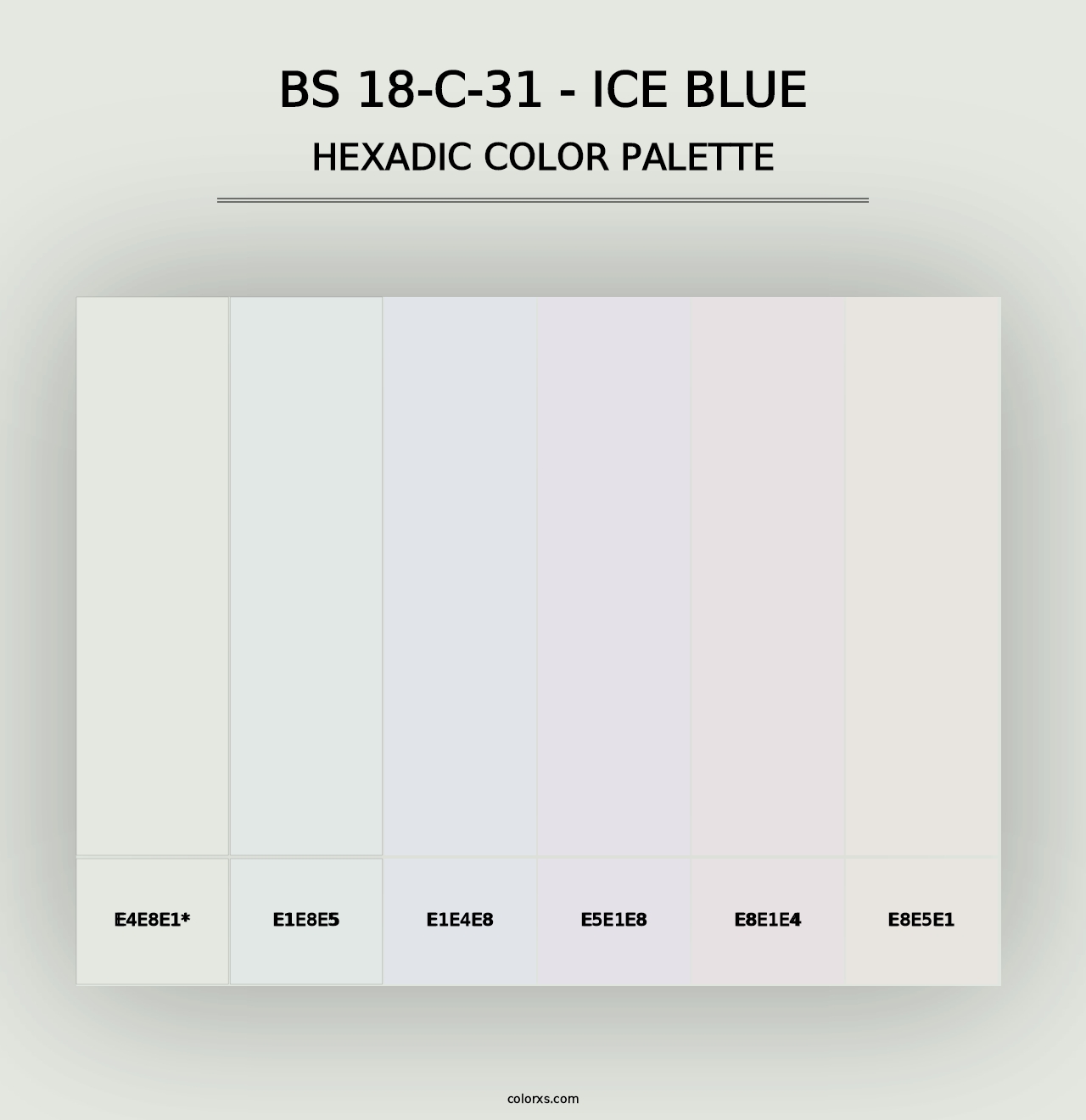 BS 18-C-31 - Ice Blue - Hexadic Color Palette