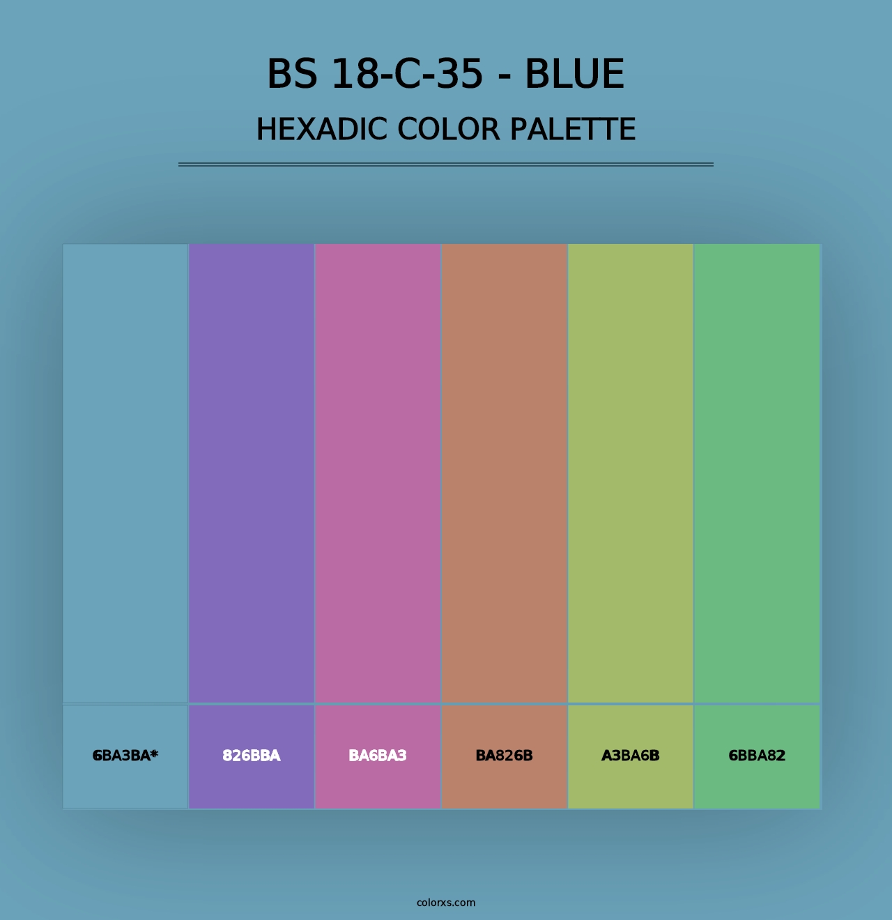 BS 18-C-35 - Blue - Hexadic Color Palette