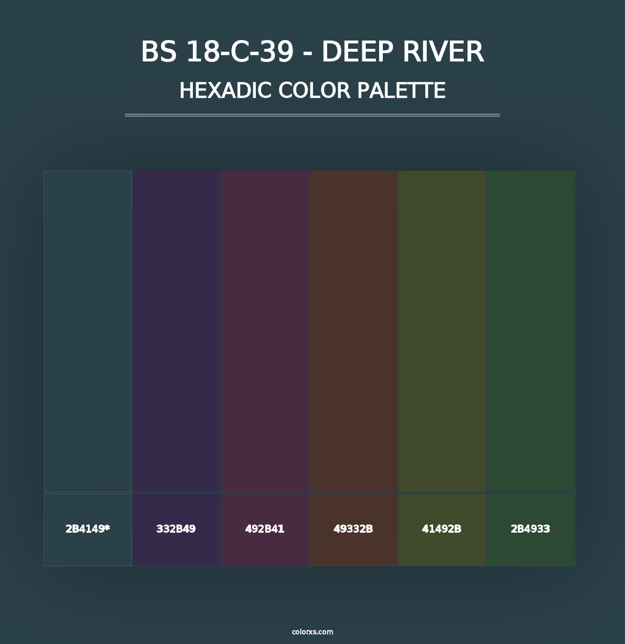 BS 18-C-39 - Deep River - Hexadic Color Palette