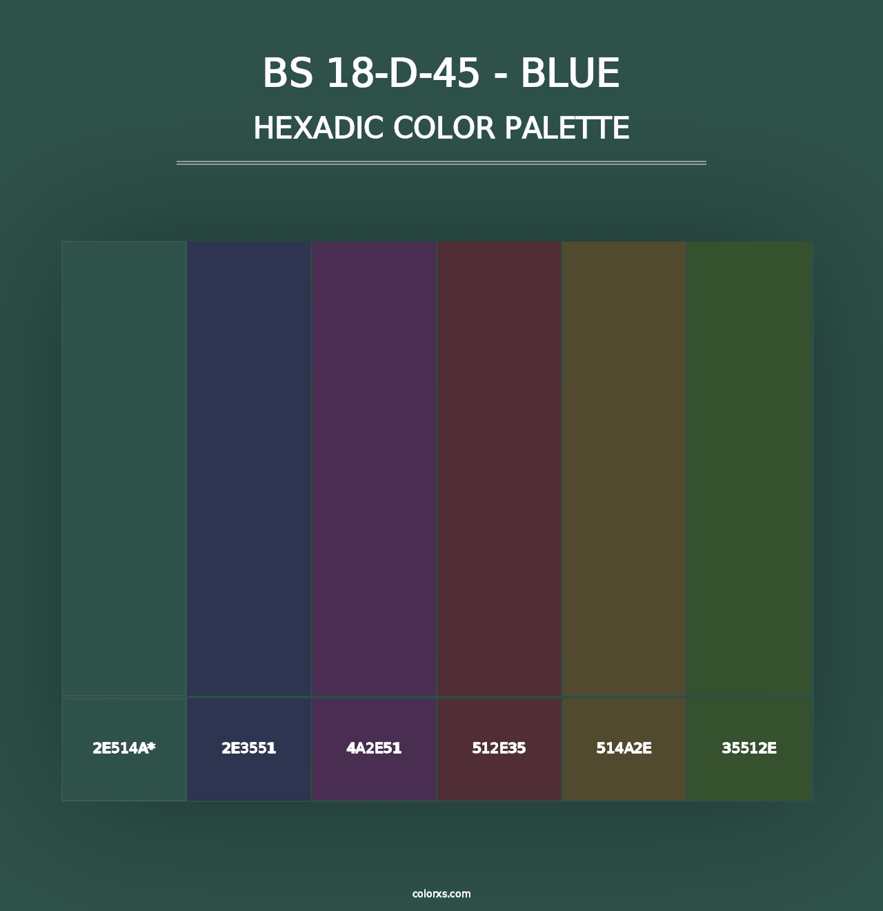 BS 18-D-45 - Blue - Hexadic Color Palette