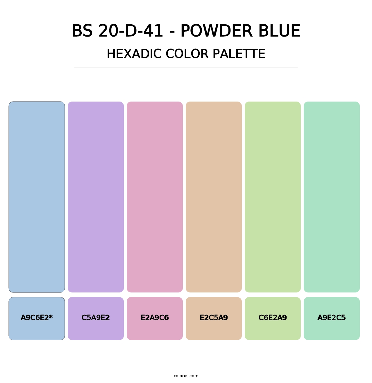 BS 20-D-41 - Powder Blue - Hexadic Color Palette