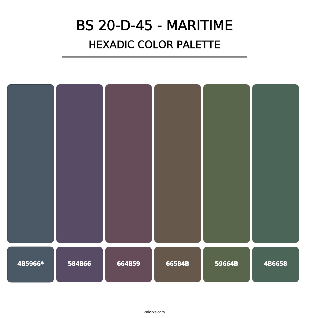 BS 20-D-45 - Maritime - Hexadic Color Palette