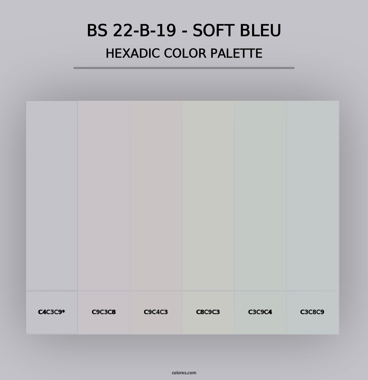 BS 22-B-19 - Soft Bleu - Hexadic Color Palette