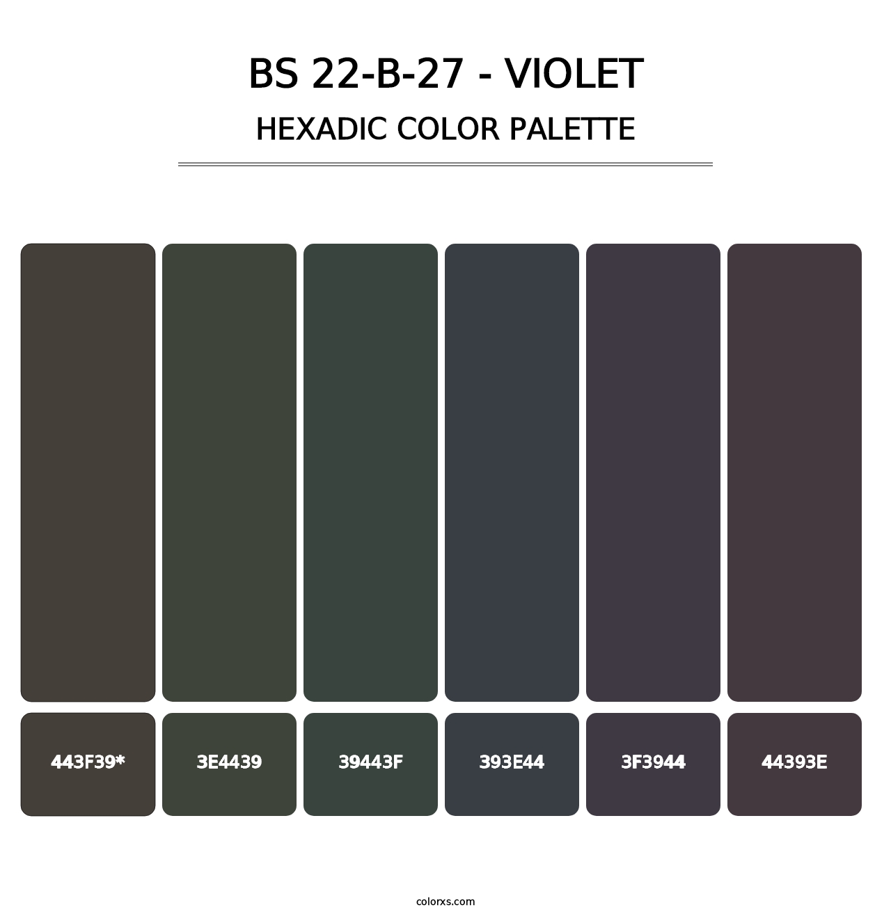 BS 22-B-27 - Violet - Hexadic Color Palette