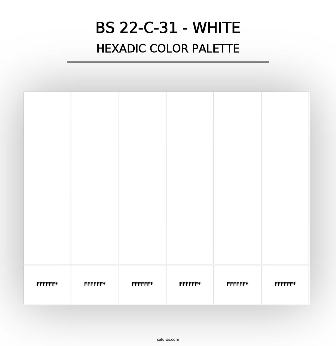 BS 22-C-31 - White - Hexadic Color Palette