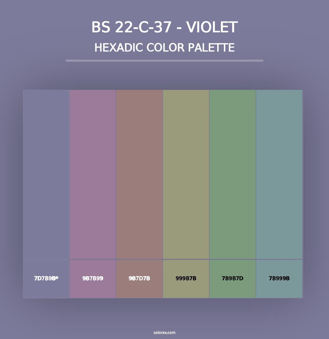 BS 22-C-37 - Violet - Hexadic Color Palette