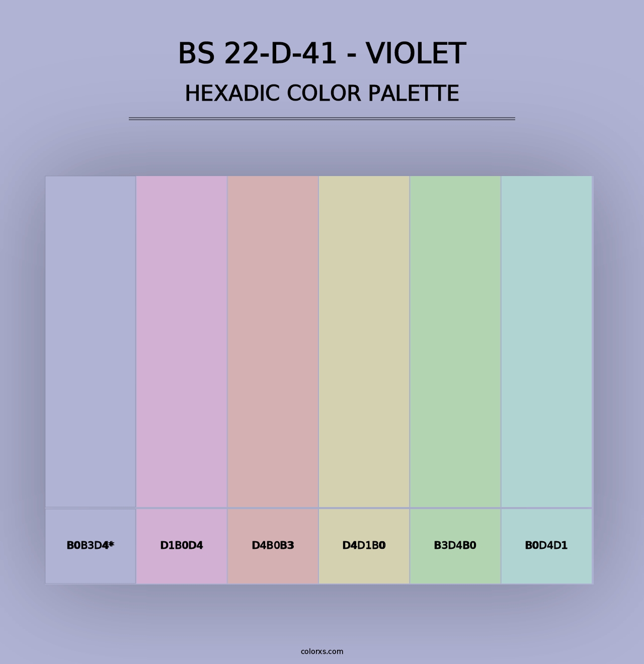 BS 22-D-41 - Violet - Hexadic Color Palette