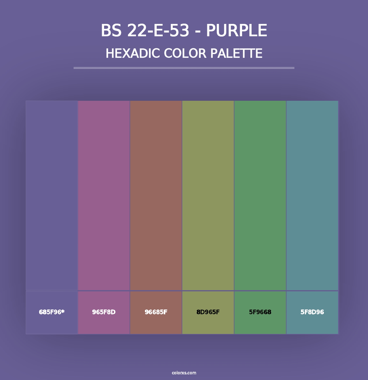 BS 22-E-53 - Purple - Hexadic Color Palette