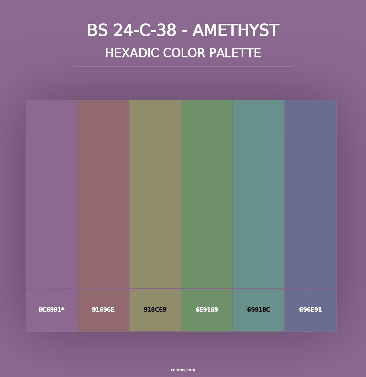 BS 24-C-38 - Amethyst - Hexadic Color Palette