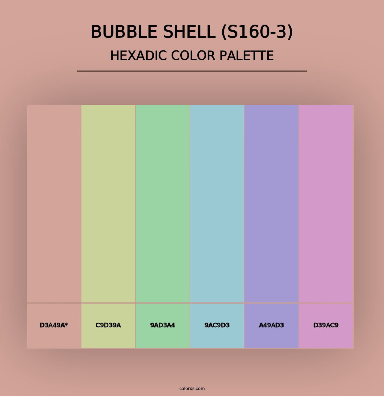 Bubble Shell (S160-3) - Hexadic Color Palette