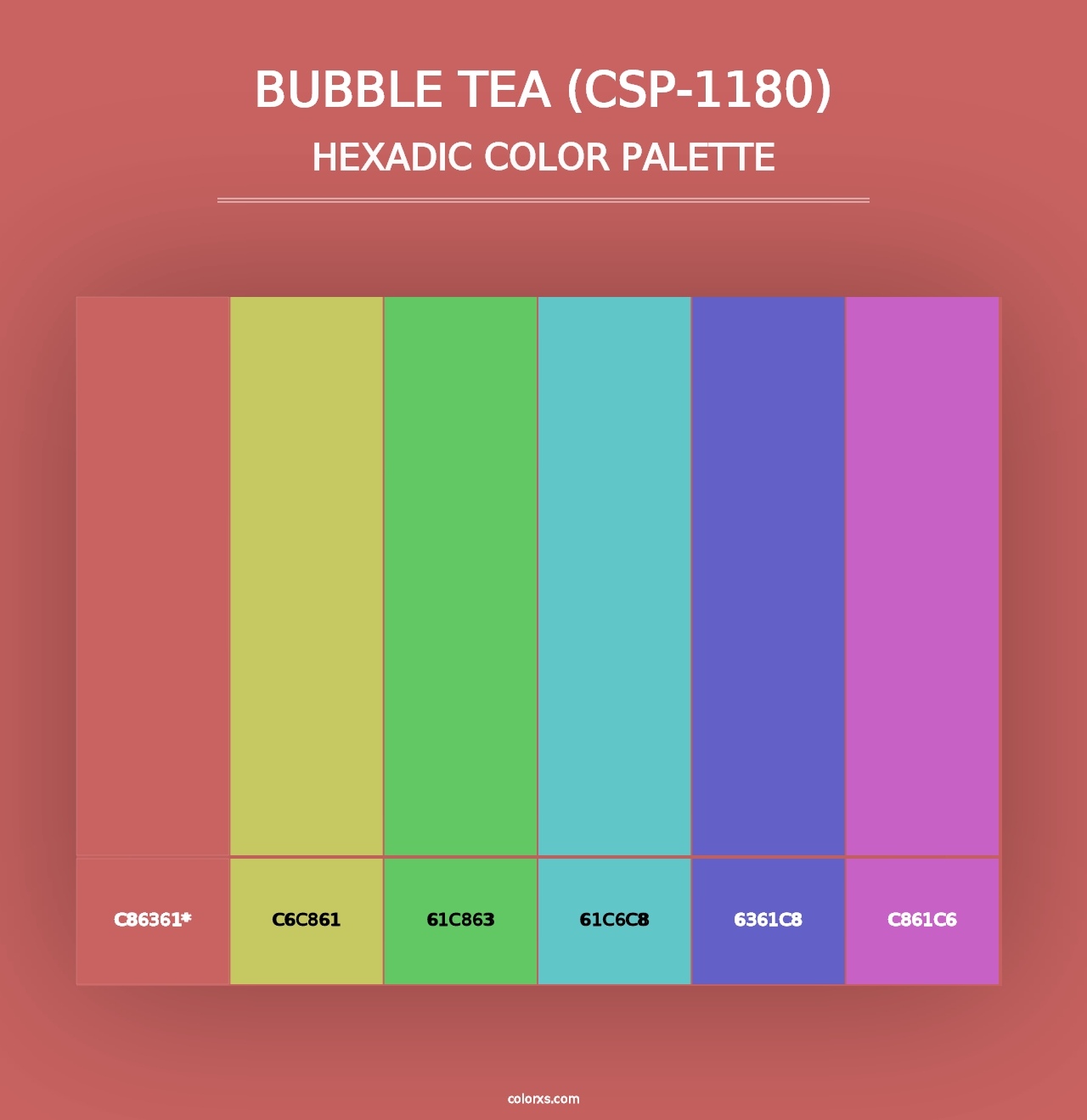 Bubble Tea (CSP-1180) - Hexadic Color Palette