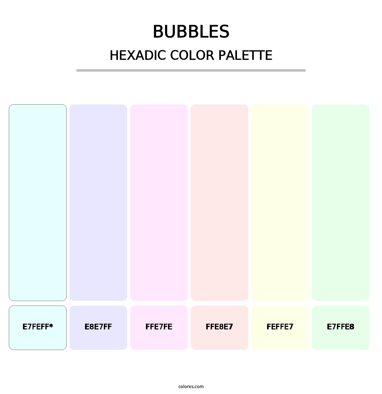 Bubbles - Hexadic Color Palette