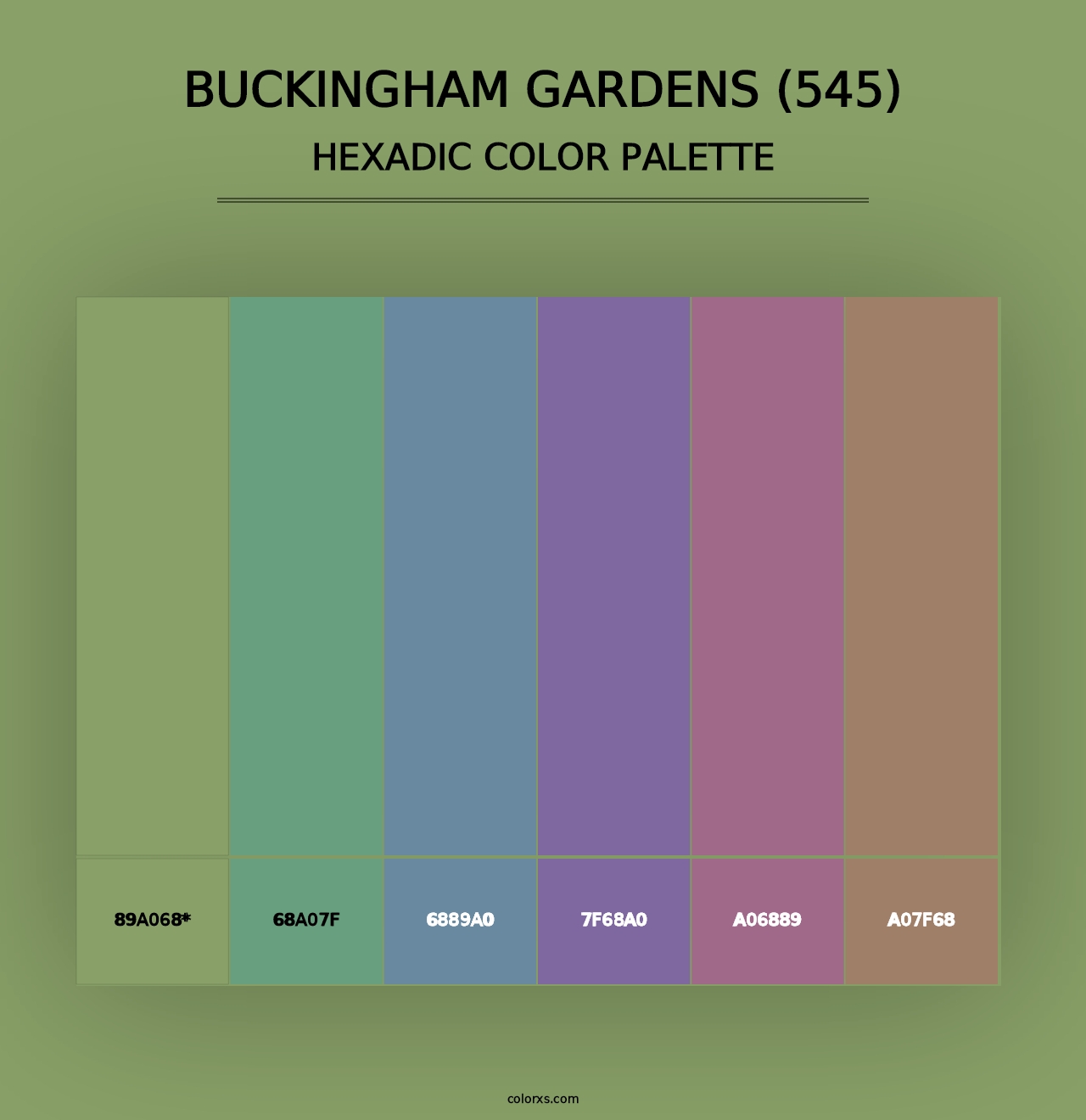 Buckingham Gardens (545) - Hexadic Color Palette