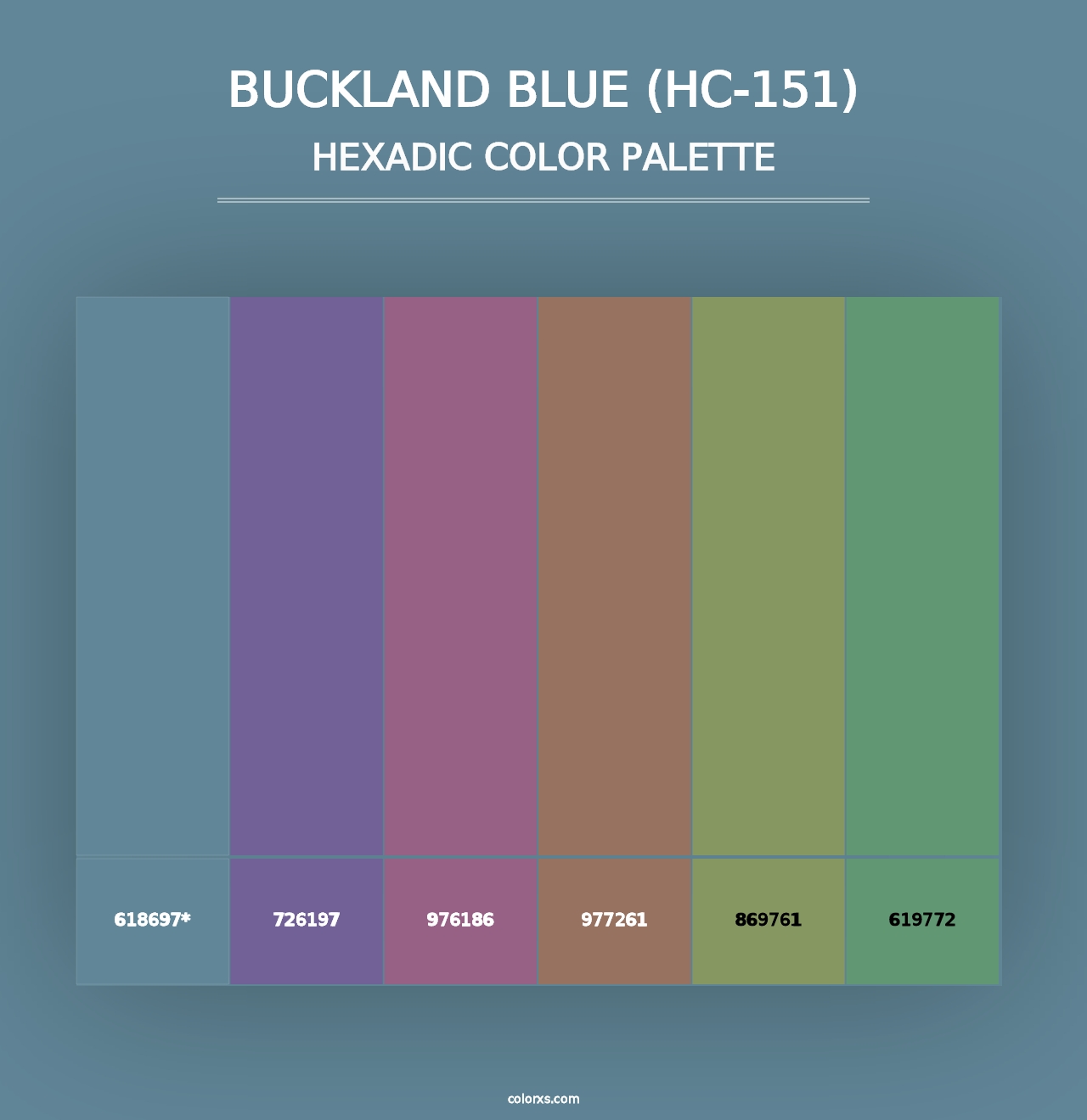 Buckland Blue (HC-151) - Hexadic Color Palette