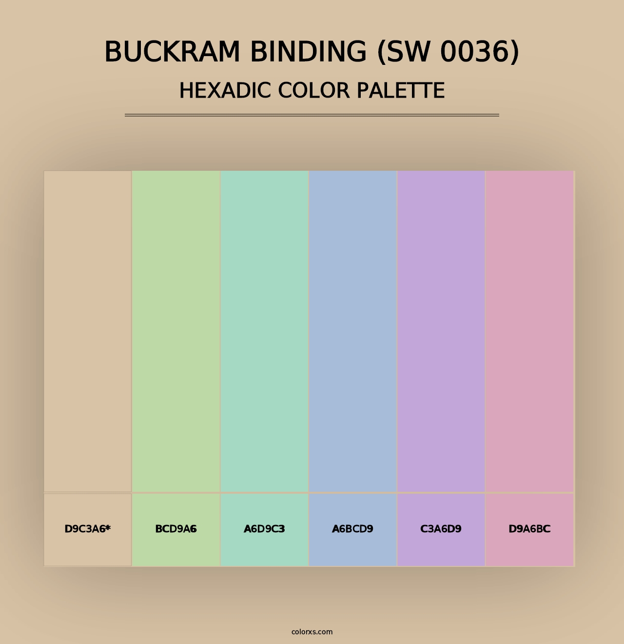 Buckram Binding (SW 0036) - Hexadic Color Palette