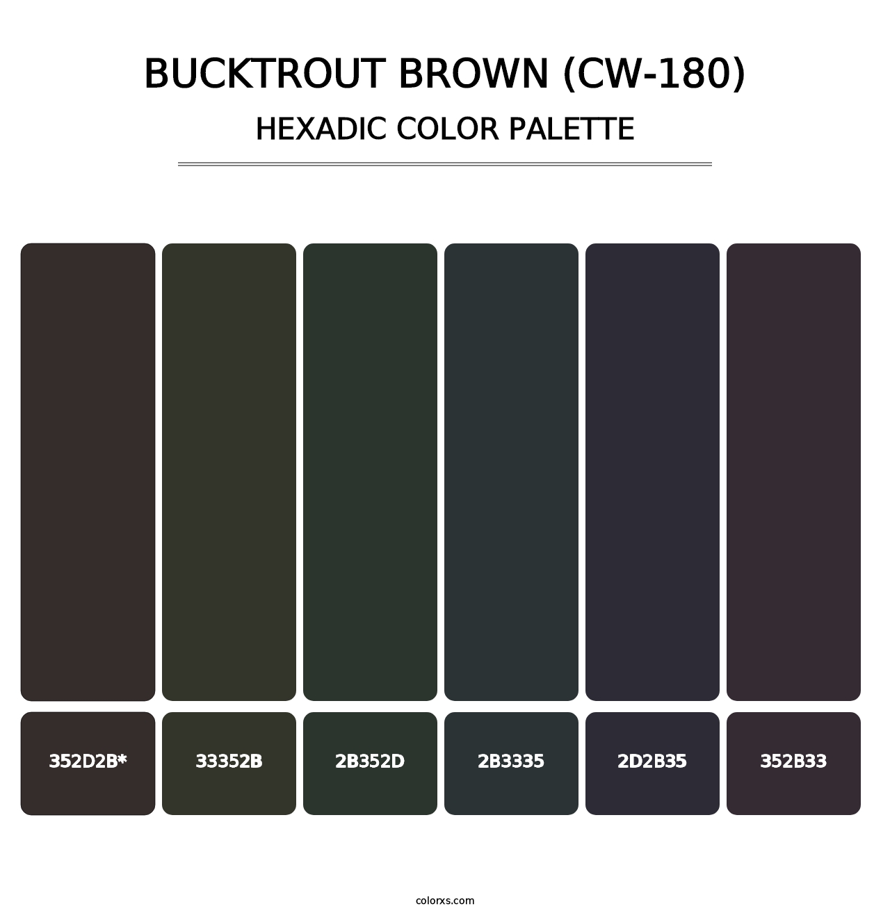 Bucktrout Brown (CW-180) - Hexadic Color Palette