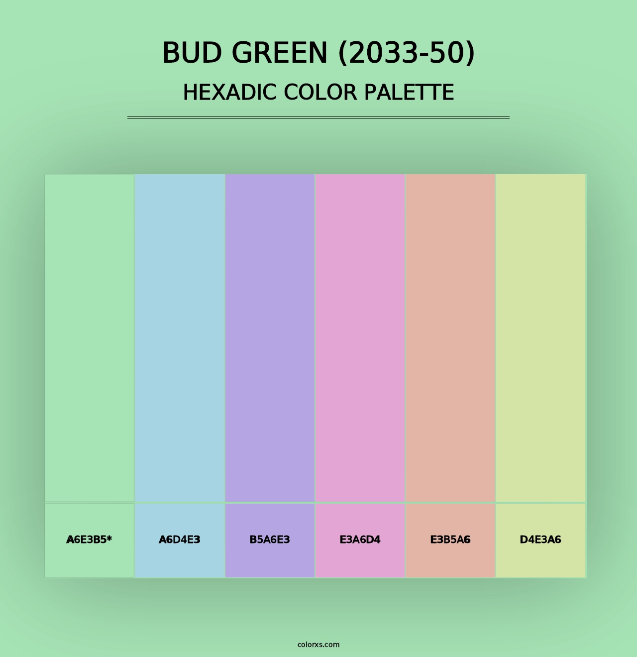 Bud Green (2033-50) - Hexadic Color Palette