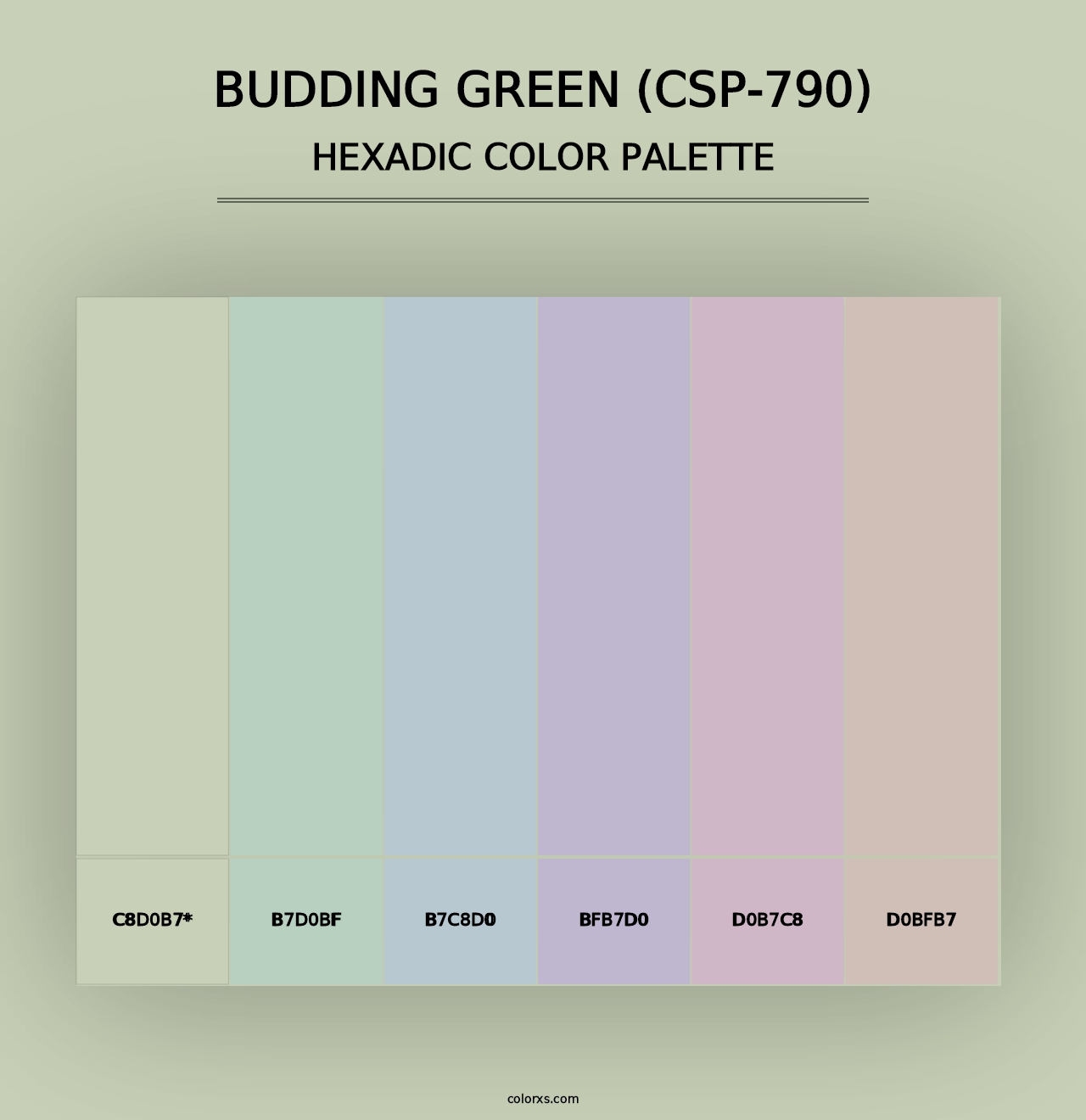 Budding Green (CSP-790) - Hexadic Color Palette