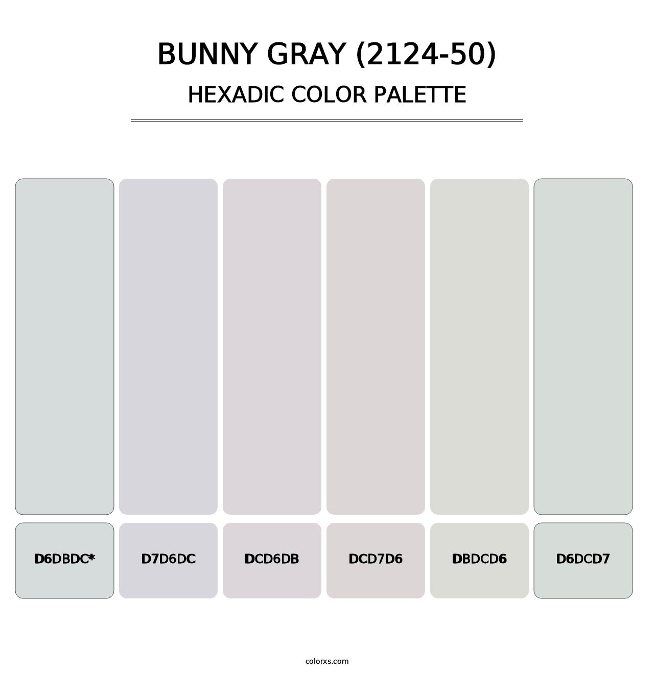 Bunny Gray (2124-50) - Hexadic Color Palette