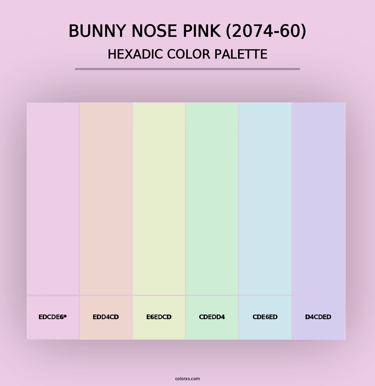 Bunny Nose Pink (2074-60) - Hexadic Color Palette