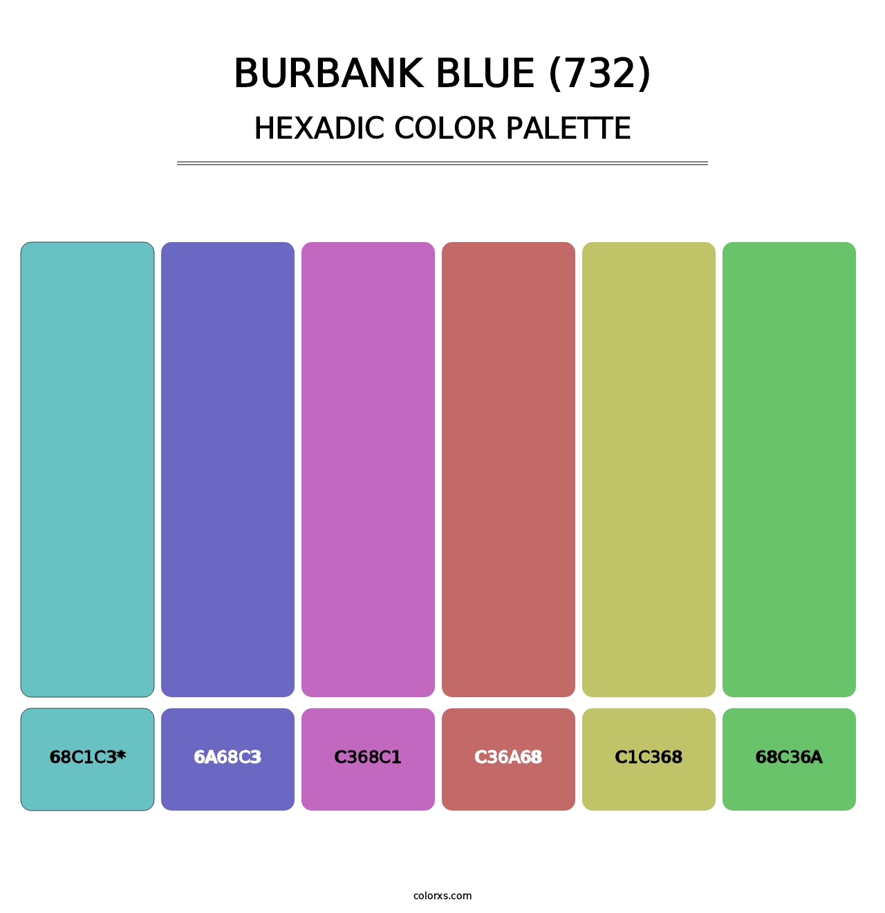 Burbank Blue (732) - Hexadic Color Palette