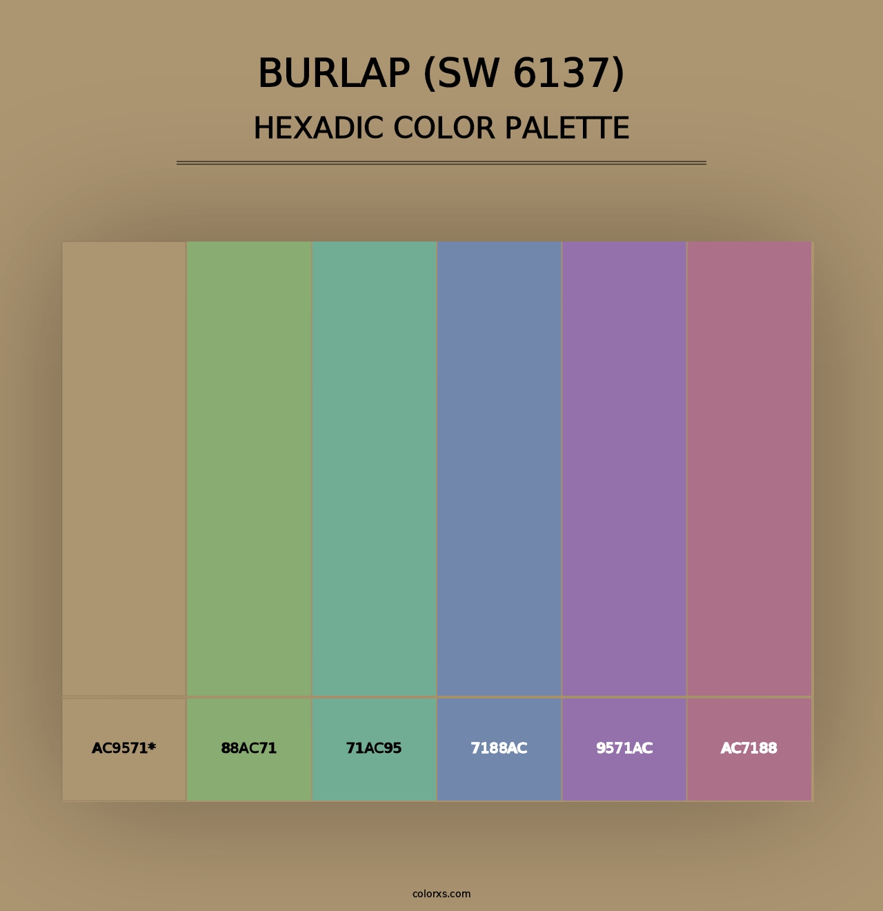 Burlap (SW 6137) - Hexadic Color Palette