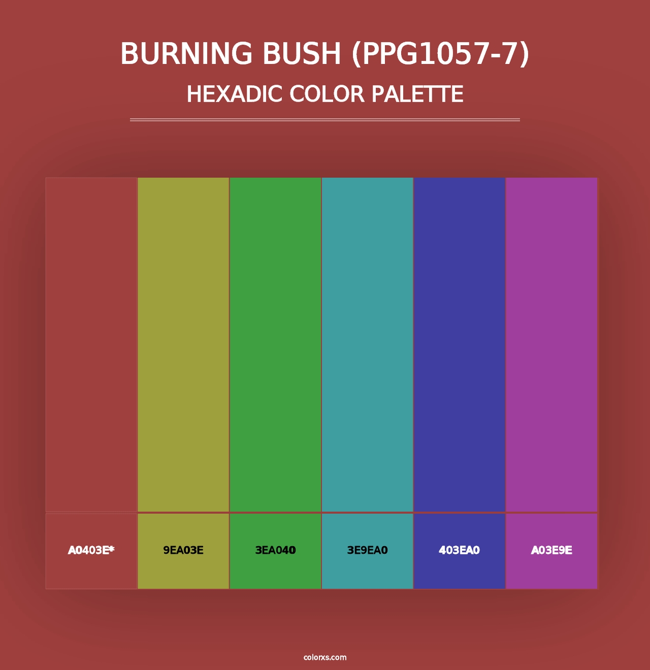 Burning Bush (PPG1057-7) - Hexadic Color Palette