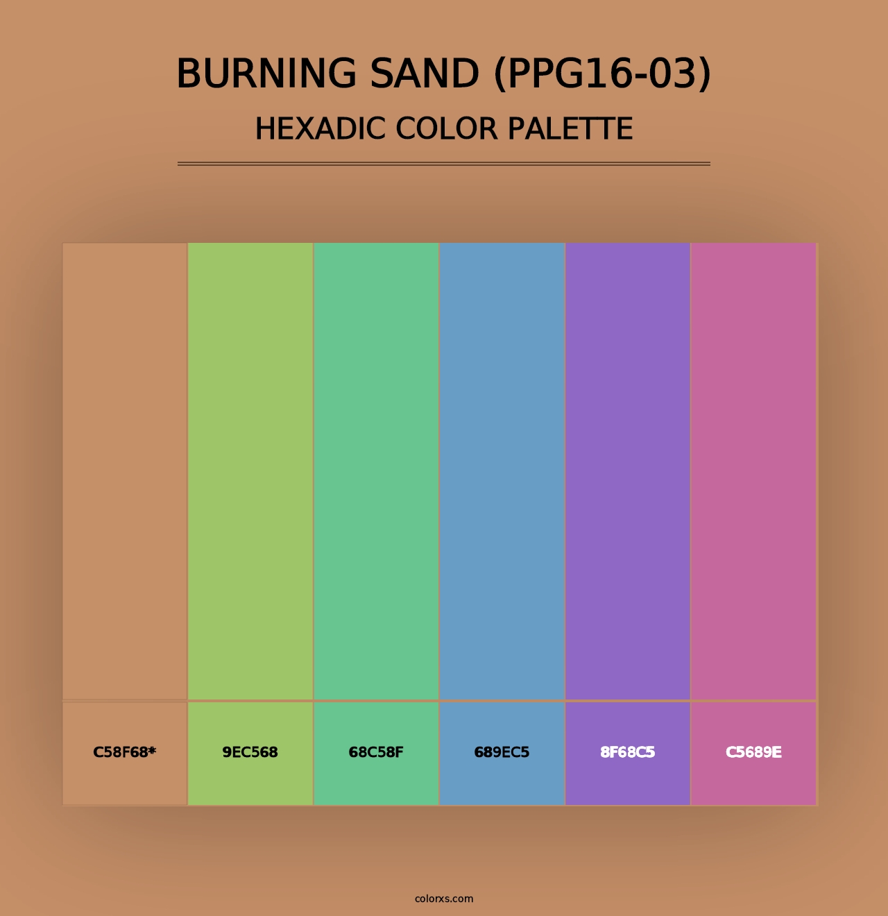 Burning Sand (PPG16-03) - Hexadic Color Palette