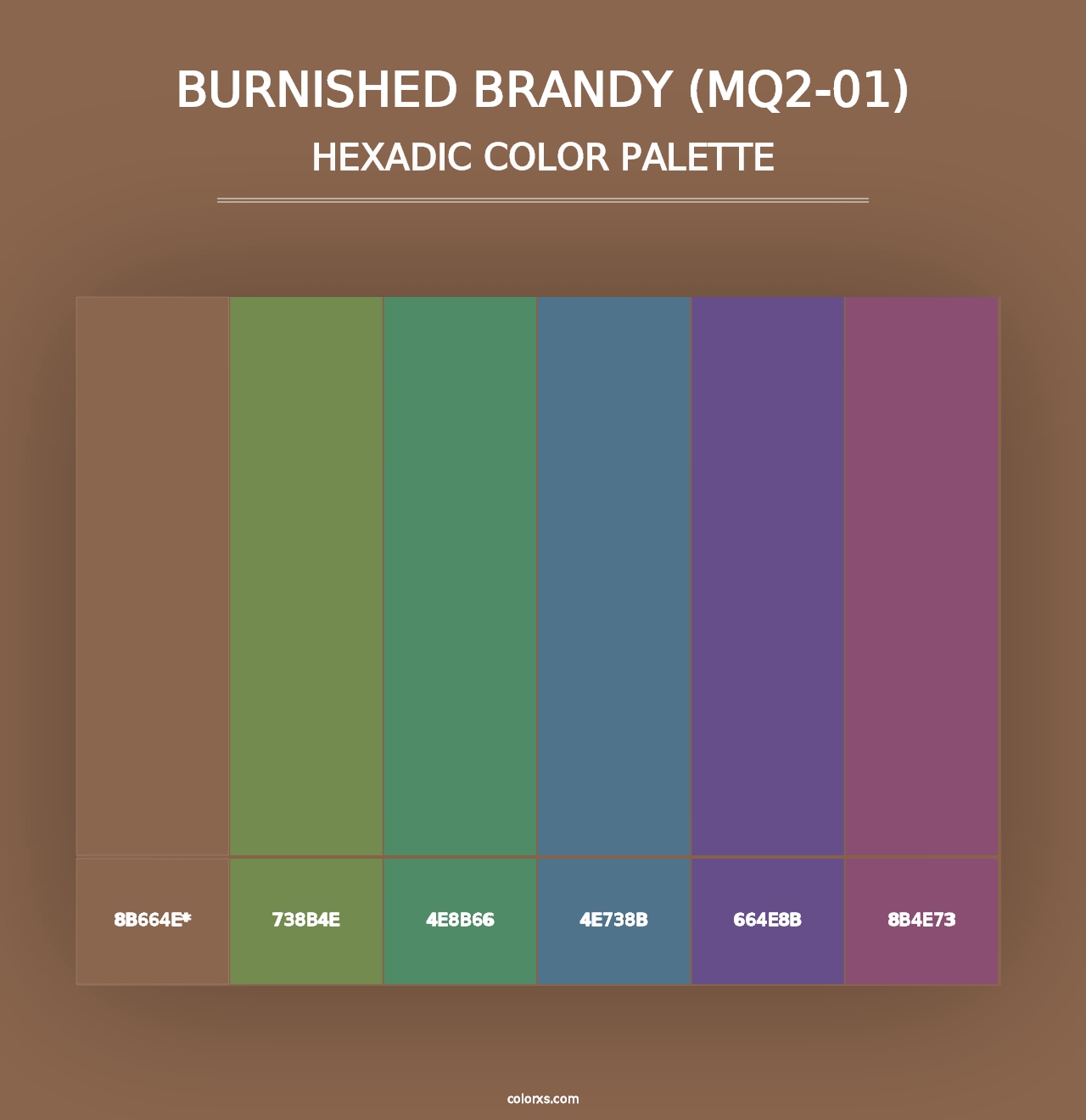 Burnished Brandy (MQ2-01) - Hexadic Color Palette