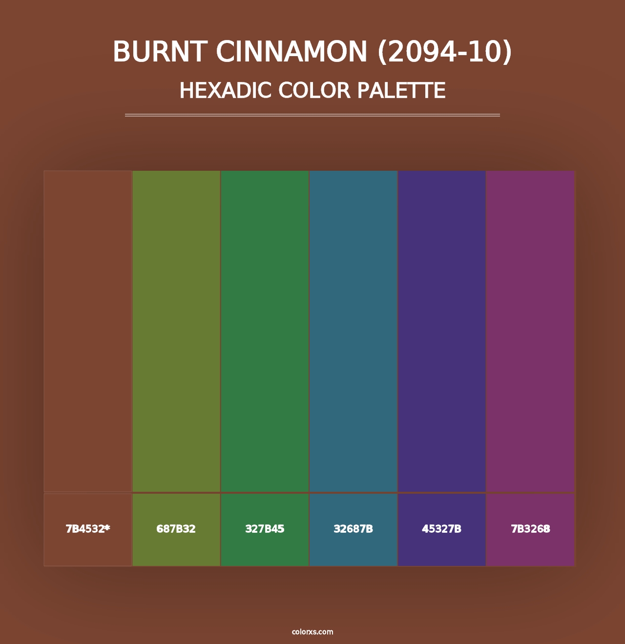 Burnt Cinnamon (2094-10) - Hexadic Color Palette