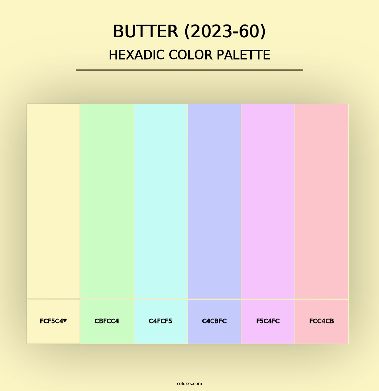 Butter (2023-60) - Hexadic Color Palette