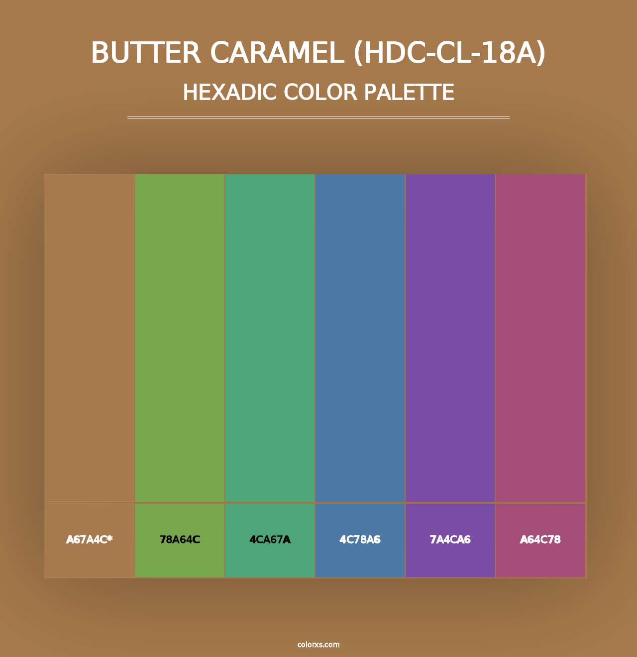 Butter Caramel (HDC-CL-18A) - Hexadic Color Palette