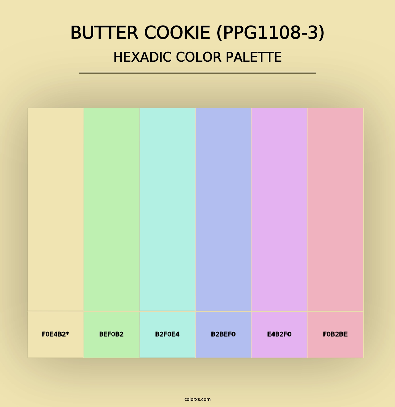 Butter Cookie (PPG1108-3) - Hexadic Color Palette