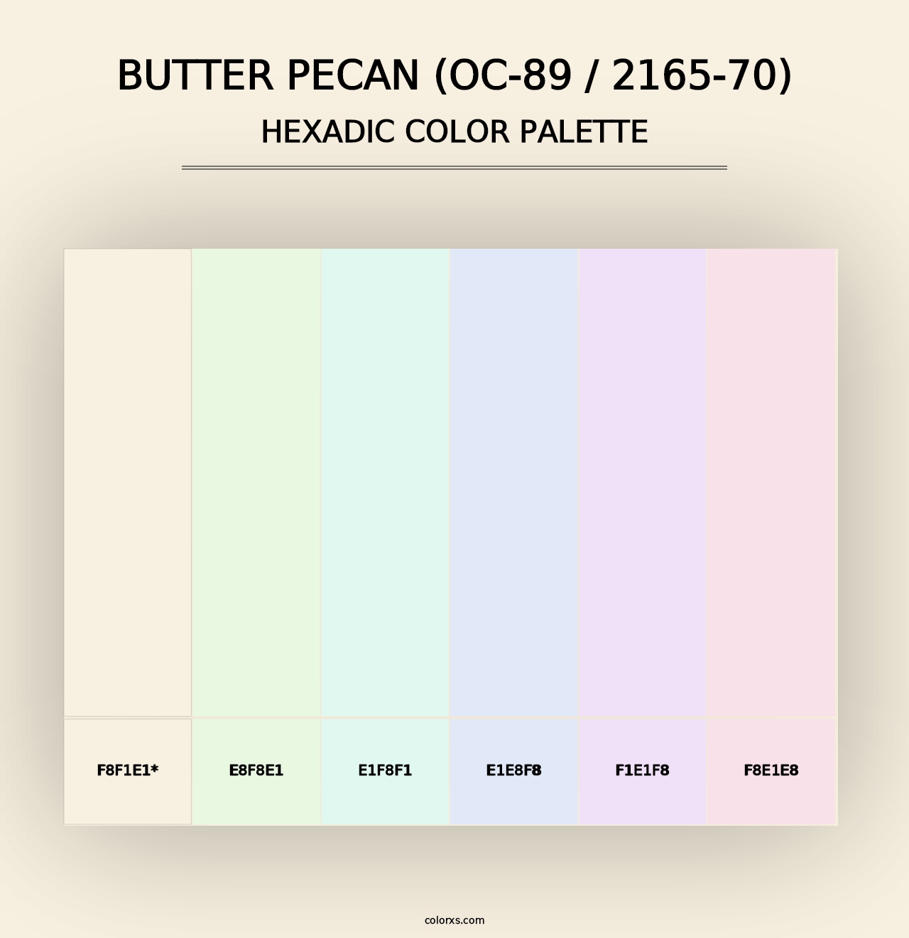 Butter Pecan (OC-89 / 2165-70) - Hexadic Color Palette