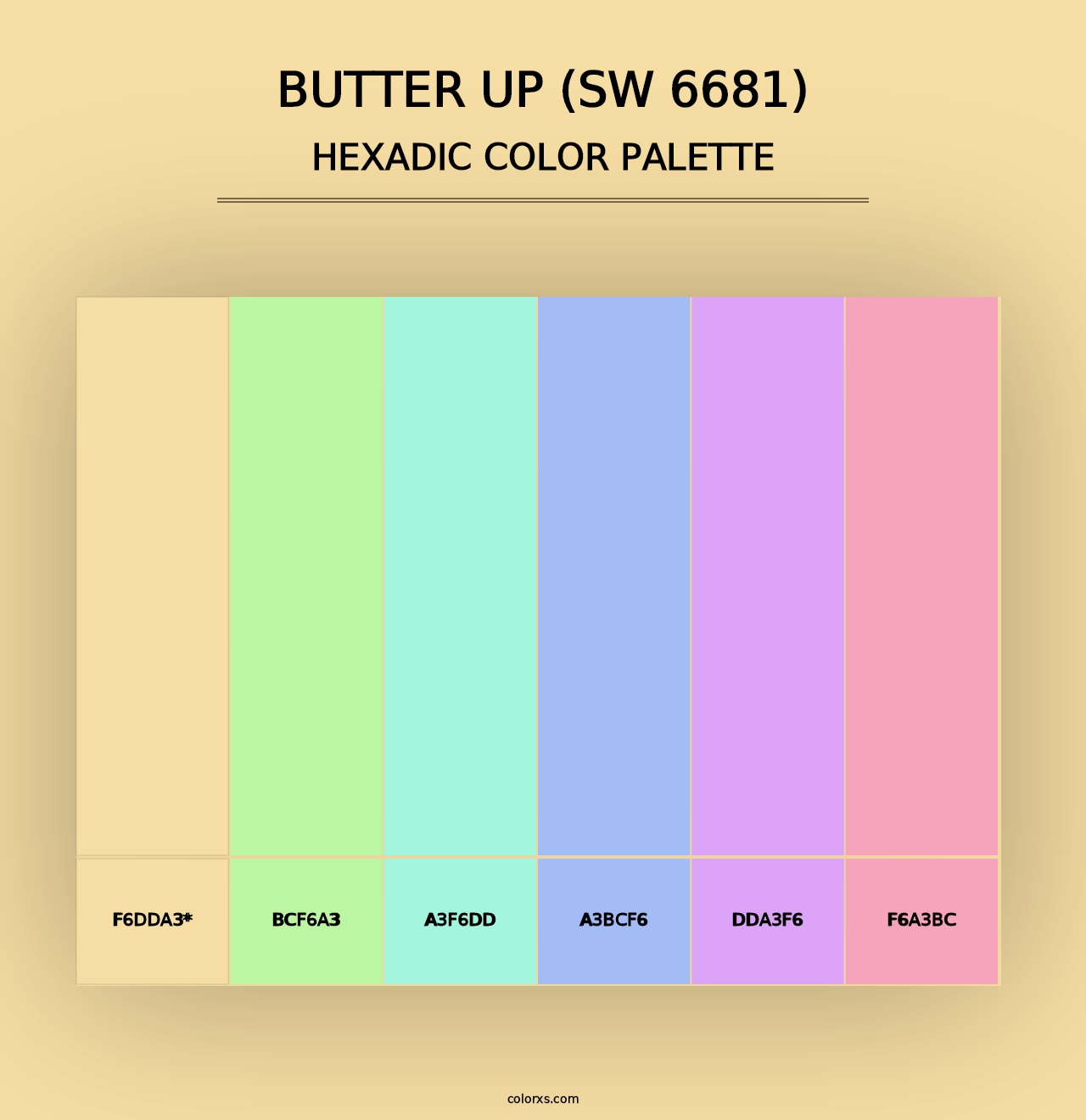 Butter Up (SW 6681) - Hexadic Color Palette