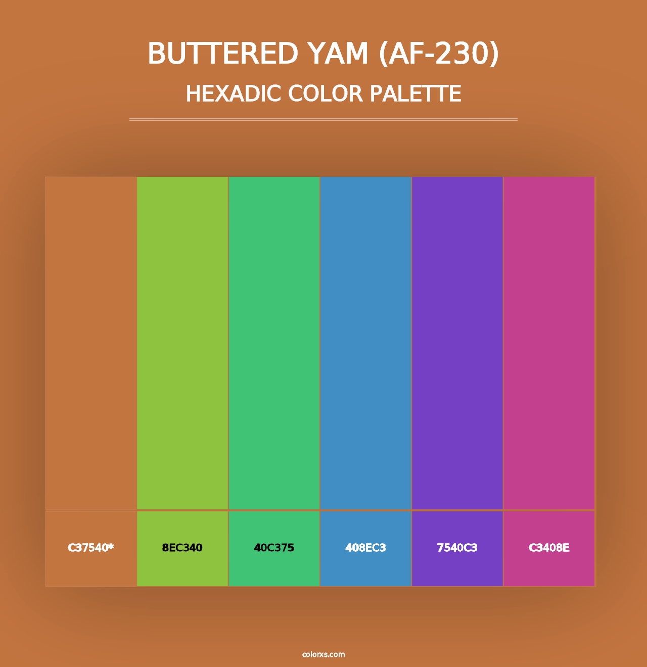 Buttered Yam (AF-230) - Hexadic Color Palette