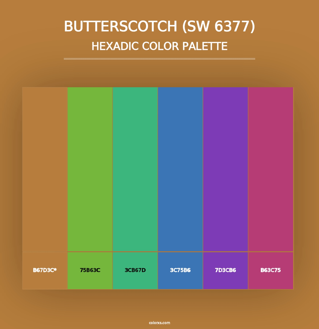 Butterscotch (SW 6377) - Hexadic Color Palette