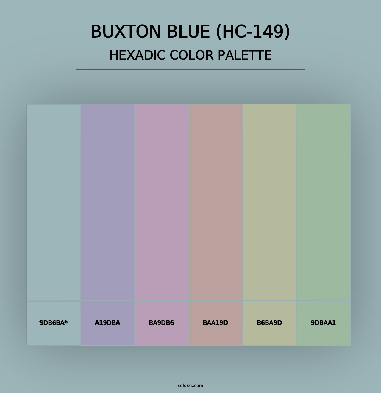 Buxton Blue (HC-149) - Hexadic Color Palette