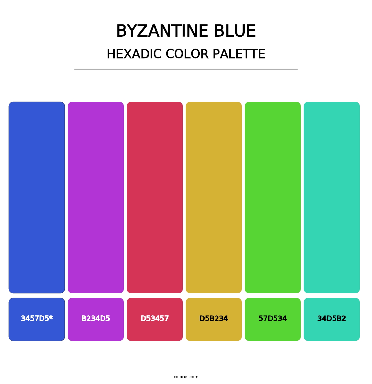 Byzantine Blue - Hexadic Color Palette