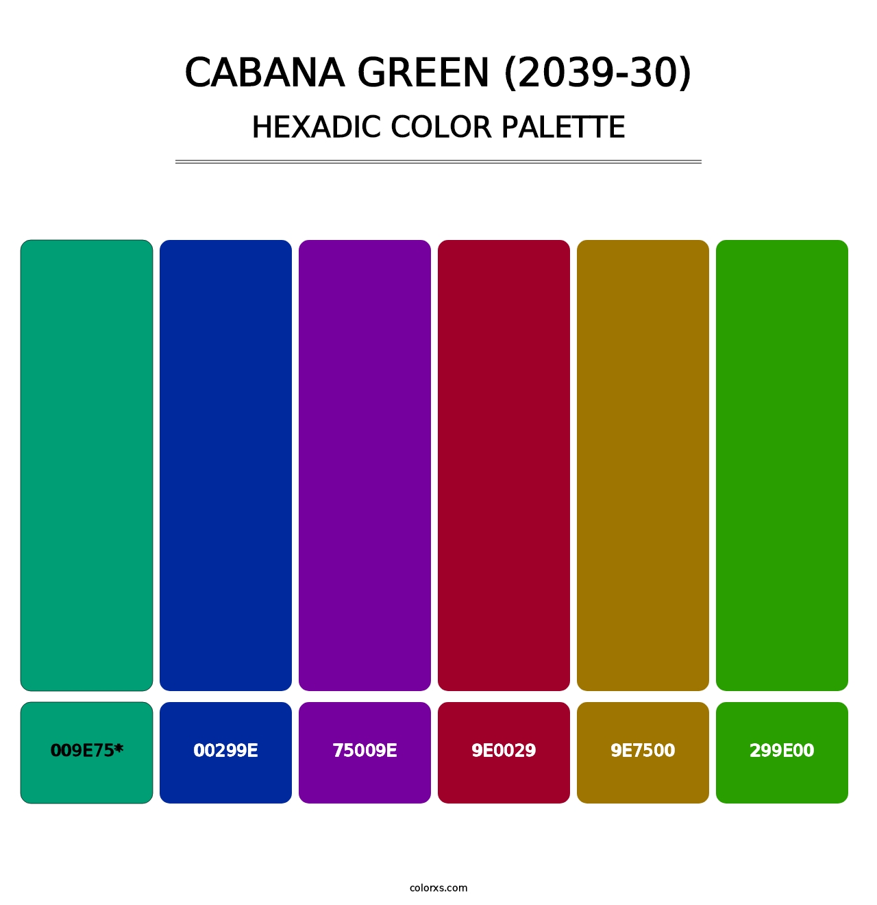 Cabana Green (2039-30) - Hexadic Color Palette